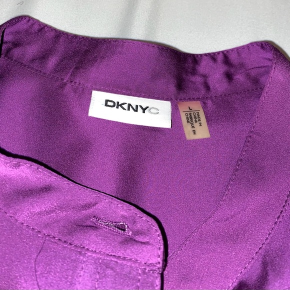 DKNYC Purple Silk Shirt - Picture 2 of 2